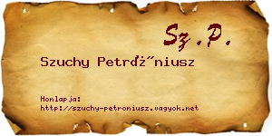 Szuchy Petróniusz névjegykártya